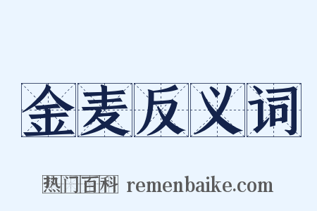 金麦反义词是什么意思的图片